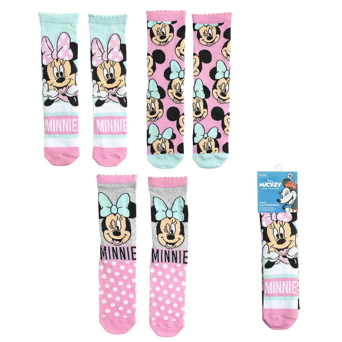 Чорапи Minnie Mouse 3 чифта